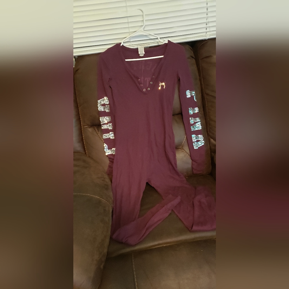 pink christmas pjs xs nwot